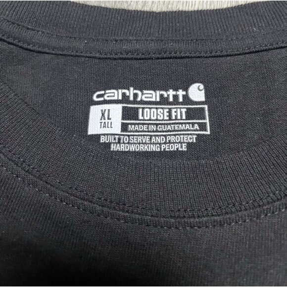 Carhartt Men's XL Black Short Sleeve Pocket T-Shirt Big & Tall - Picture 3 of 5